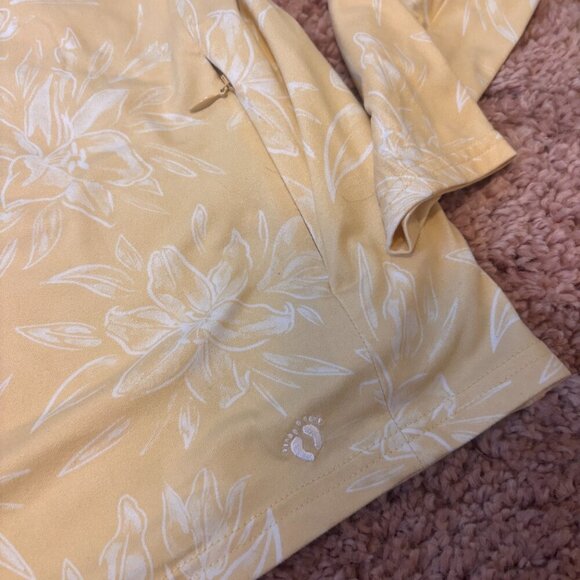 Hang Ten Sunray Long Sleeve Sun Tee Shirt Womens Size L Yellow UV Protection 50+ - Picture 5 of 8